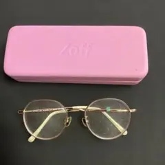 Zoff L-46 ステンレス製丸型メガネ