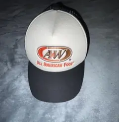 A&W All American Food メッシュキャップ ブラック