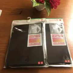 HEATTECH クルーネック長袖Tシャツ M ブラック 2枚セット