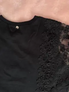 お値下げ❣️super beauty新品レース付き黒Tシャツのサムネイル