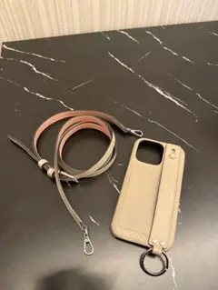 美品】ボナベンチュラ iPhone 13ケース トゥルーグレー×ブルーリン