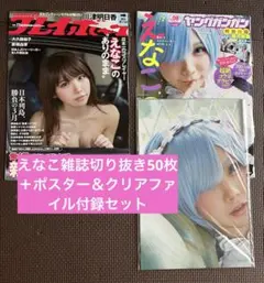 えなこ雑誌切り抜き50枚＋ポスター＆クリアファイル付録セット