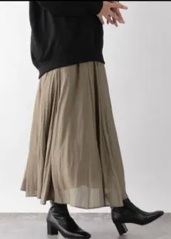 【新品】GLOBAL WORK シャイニーリラックスフレアスカート