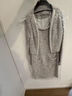 パール付ツイードワンピースジャケット セット
