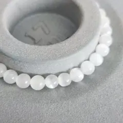 笑*顔様 天然石 セレナイト ブレスレット 165f 6mm 天然色