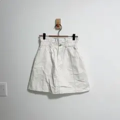 ナイスクラップ　デニムミニスカート　アイボリー　ウエストゴム