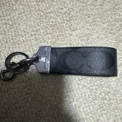 美品‼️COACH コーチ　シグネチャー　キーリング　キーホルダー　チャーム　黒