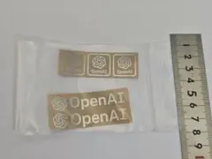 OpenAIロゴ風 ChatGPT メタルステッカーセット