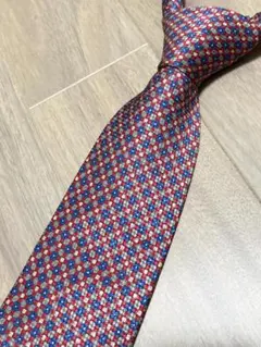 美品 バーバリー ネクタイ シルク 総柄 ボルドー ホースロゴ
