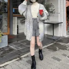 グラデーションニットカーディガン