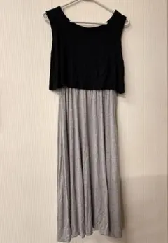 【最終値下げ⭐︎】ＡＮＡＰ　ワンピース　フリーサイズ　グレー　ブラックのサムネイル