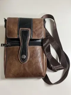 [値下げ]本革メンズ　スマホショルダーバック