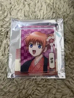 銀魂 アクリルブロック 神楽 マルイ 描き下ろし 片面花柄和装ver.