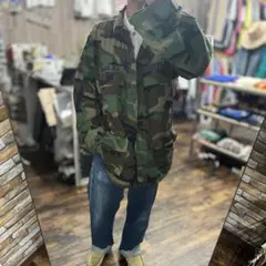 U.S. ARMY カモフラージュ ミリタリージャケット L 古着 ワッペン