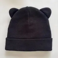 H&M 耳付きブラックベビー帽子