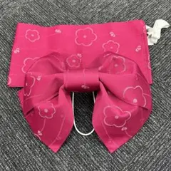 浴衣用 作り帯 ピンク 花柄