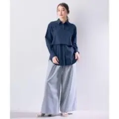 イェッカヴェッカ　バックリボンキャミレイヤードシャツのサムネイル