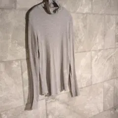 【値下げ】ソージュ カシミヤ混タートルネックカットソー /トップグレー