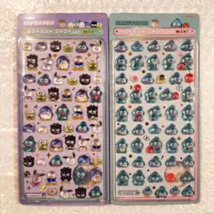 サンリオ ボンボンドロップシール ミニ はぴだんぶい ハンギョドン 2種 正規品
