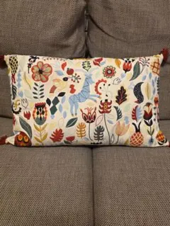 【美品】IKEA 刺繍クッション RÖDARV 北欧 40×65のサムネイル