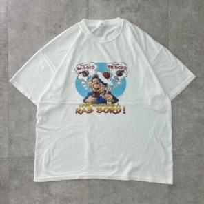 ユーロビンテージ　ネタ　tシャツ 80s 90s ギャグ　半袖　ヨーロッパ　白
