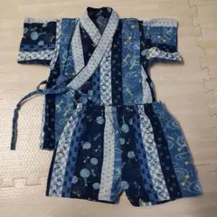 甚平 青系 80 男の子