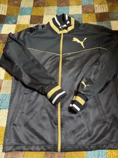 Puma ジップアップジャケット 黒/金