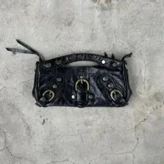 00s archive city leather hand bag Y2K