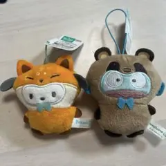 サンリオ どうぶつ着ぐるみマスコット たぬき編 きつね編ハンギョドン ポチャッコ