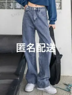 shein DAZY ストレート ジーンズ デニム ミディアムウォッシュ