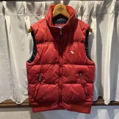 Abercrombie and Fitch ダウンベスト S レッド