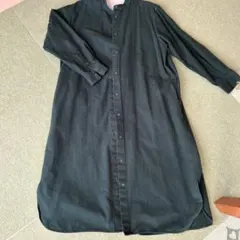 無印良品　両面起毛　フランネル　シャツワンピース