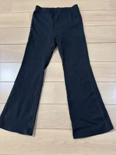 UNIQLO 120 HEATTECH ブラック フレアパンツ