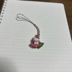 ご当地ハローキティ ストラップ 花のデザイン