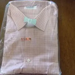 incentive ピンク チェック柄 ワイシャツ