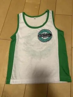 BINTANG タンクトップ Sサイズ ホワイト/グリーン