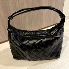 REN キルトベア スクエアポシェット 2way ショルダーバッグ ネイビー