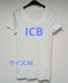 ICB 半袖Tシャツ レース切替 ホワイト 白　Mサイズのサムネイル