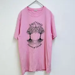 ポートアンドカンパニー Tシャツ クルーネック 半袖 プリント S ピンク