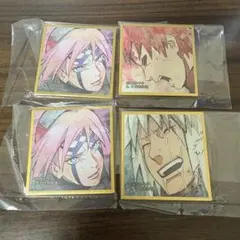 NARUTO ガチャガチャ 豆色紙4点セット