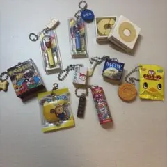 ミニチュア 食品 お菓子 キーホルダー 10点セット