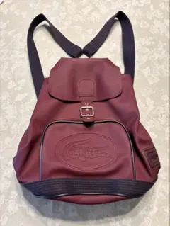 ★LACOSTE 型押しロゴ リュック バックパック ヴィンテージ★