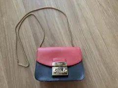 【レア】バイカラー フタ2枚 FURLA フルラメトロポリス　ミニ