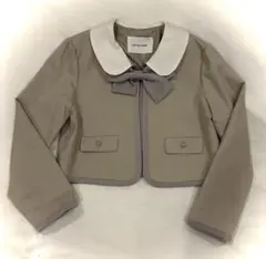 フォーマルジャケット130cm ベージュ リボン付 入学式 卒園式