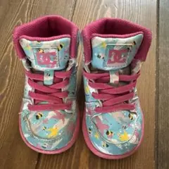 DC ハイカットスニーカー ピンク/ブルー　12.0㎝
