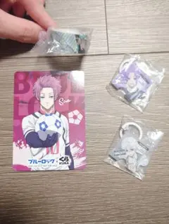 くら寿司 ブルーロック キャラクターカードとキーホルダーとテープセット