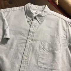 207. UNIQLO ユニクロ　 スリムフィット 半袖 ライトグレー
