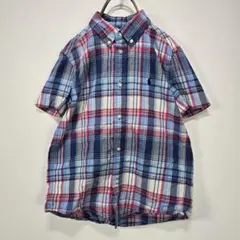 RALPH LAUREN　ラルフローレン　半袖　チェック　シャツ　ボタンダウン