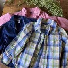 GAP チェック柄・デニムシャツ3点セット 90cm