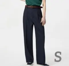 ユニクロ　タックワイドパンツ　Sサイズ　股下補正済み